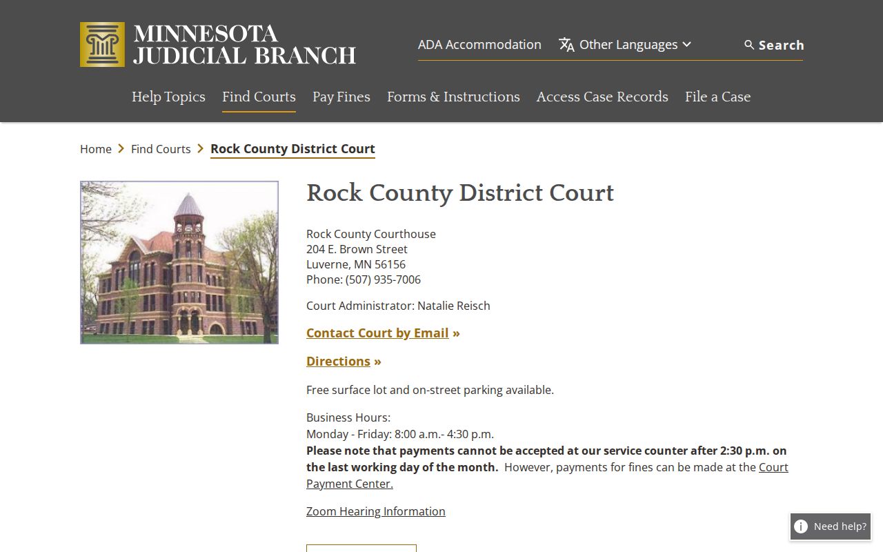 Rock County released inmate court record access